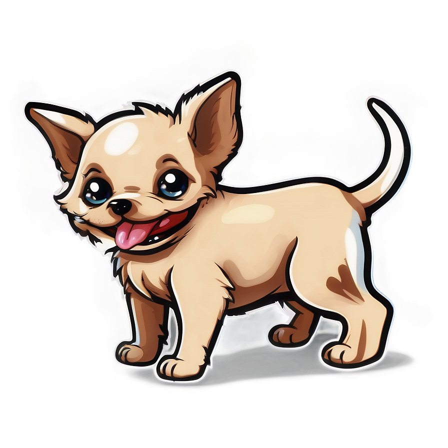 Cheerful Kawaii Puppy Png 06292024