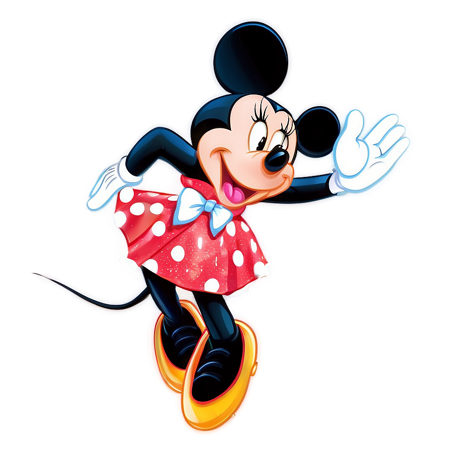 Cheerful Minnie Mouse Wave PNG 05032024 PNG with transparent background