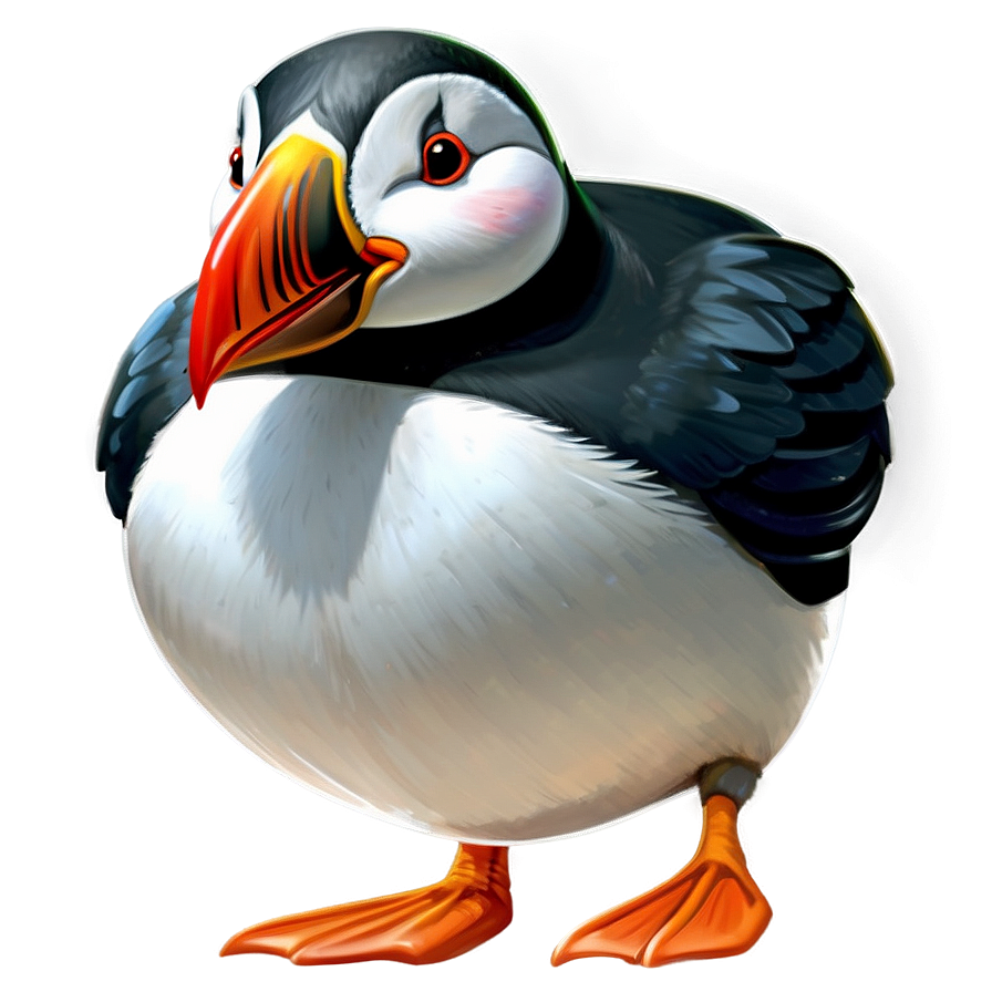 Cheerful Puffin Cartoon Png Dwr85