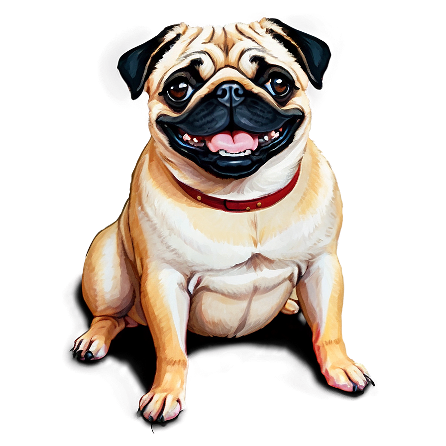 Cheerful Pug Png Tmw