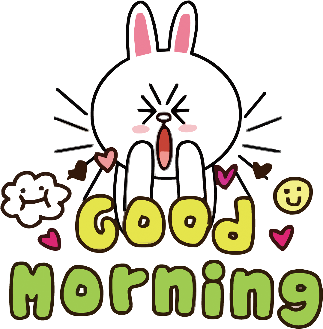 Cheerful Rabbit Good Morning Greeting