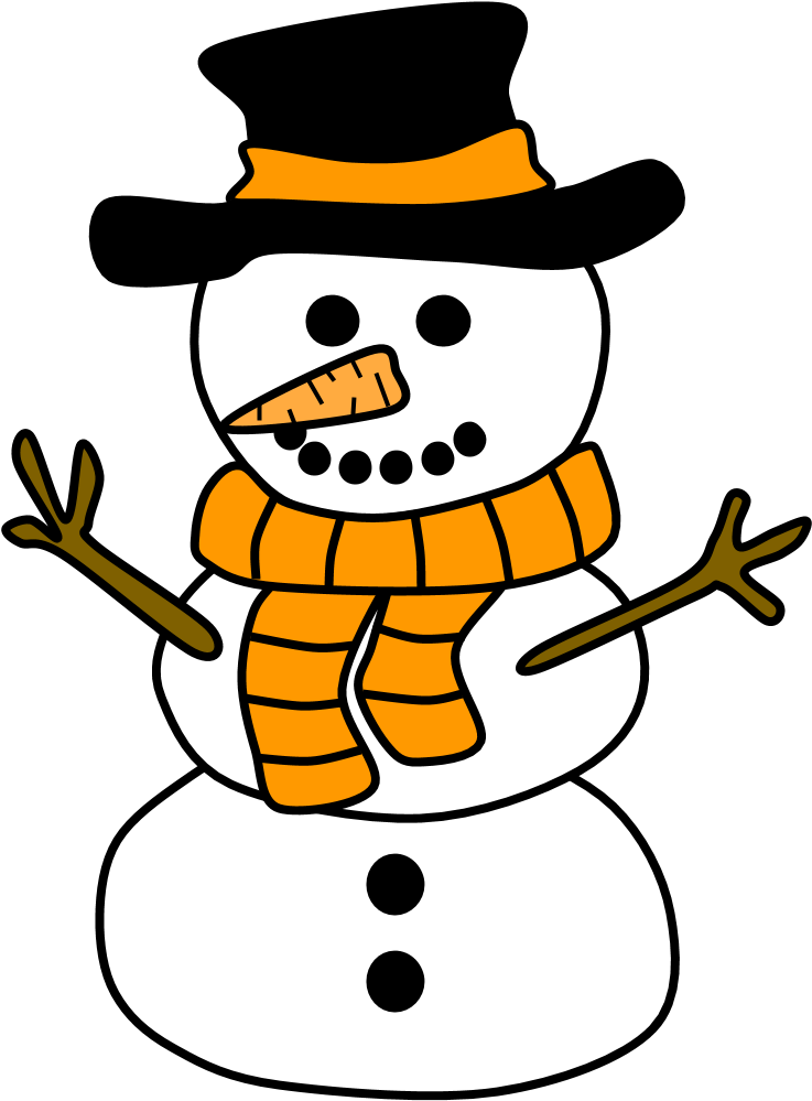 Cheerful Snowman Clipart