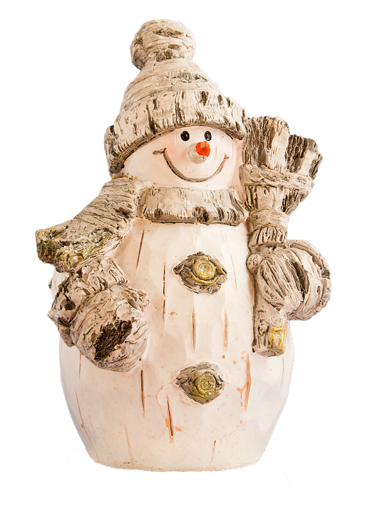 Cheerful Snowman Figurine