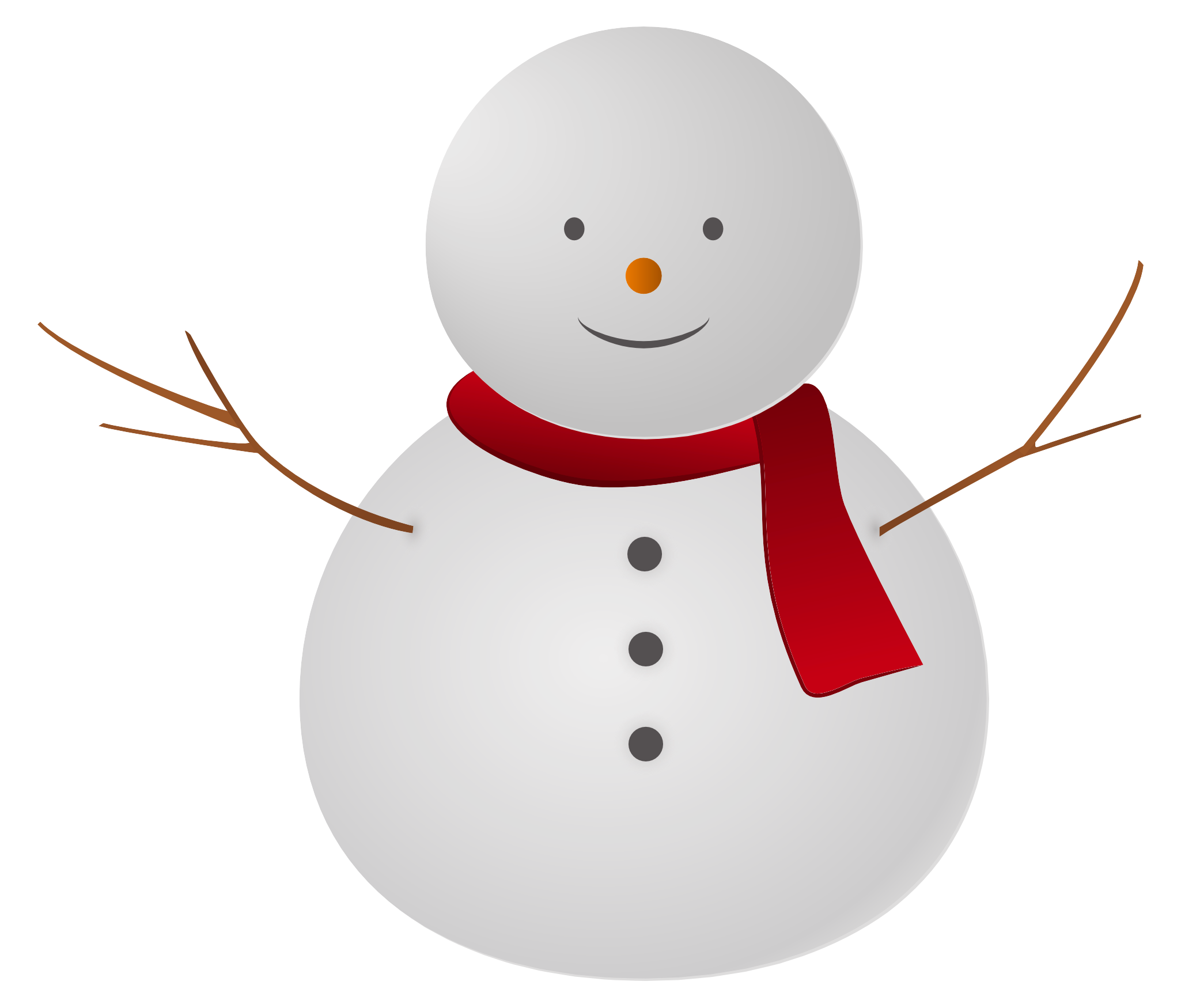 Cheerful Snowman Illustration.png PNG with transparent background