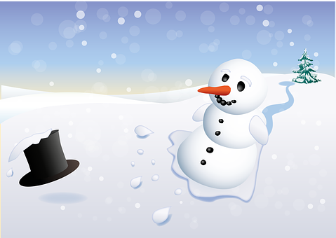 Cheerful Snowman Winter Scene