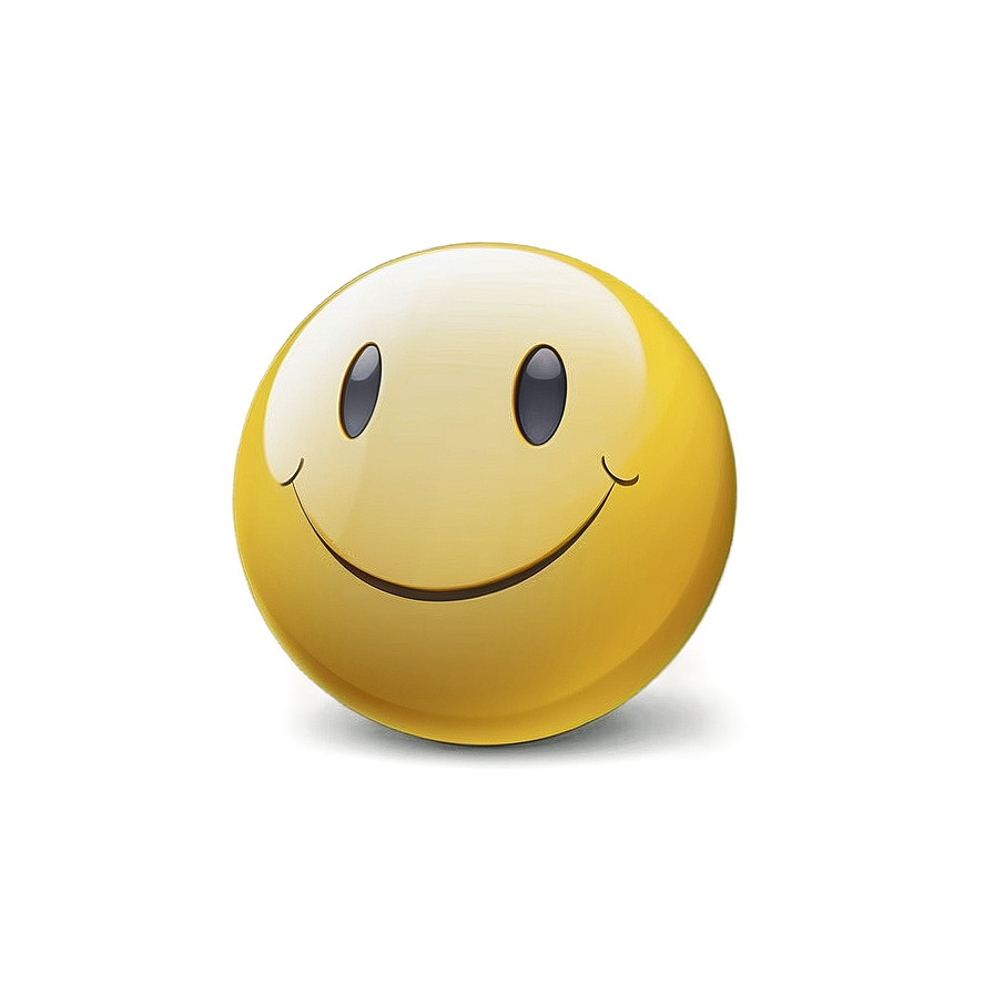 Cheerful Yellow Smiley Face Png 05062024