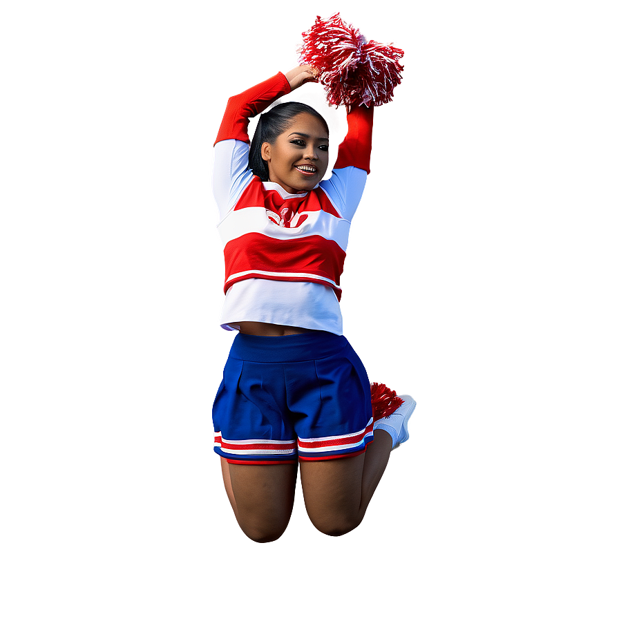 Cheerleader Jumping High PNG xby PNG with transparent background