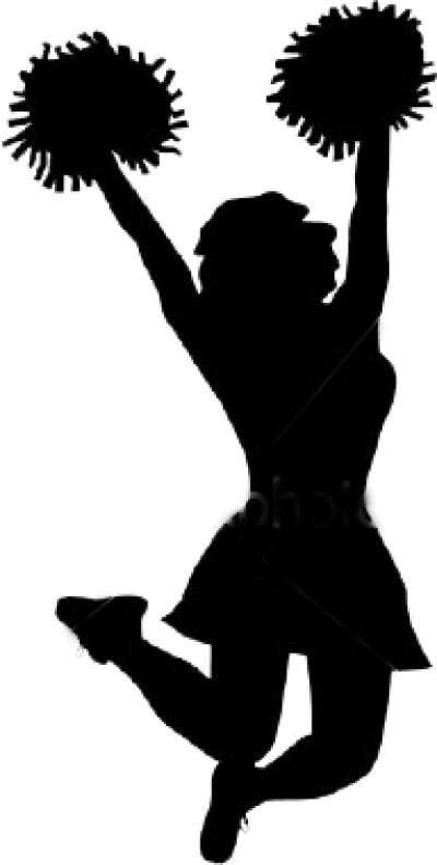 Cheerleader Silhouette Jumping