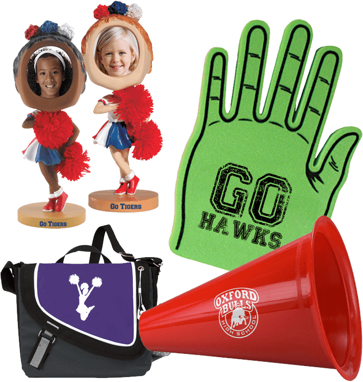 Cheerleading Accessories Collection PNG with transparent background