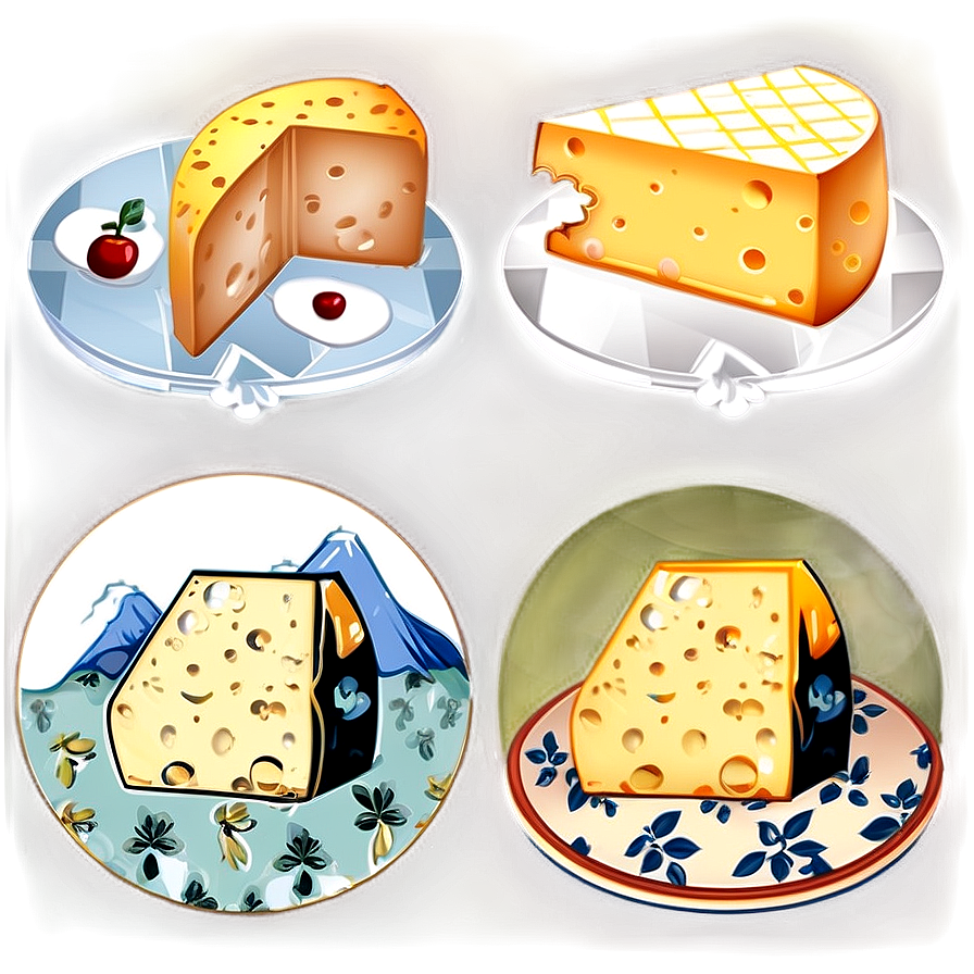 Cheese Plates Collection Png 93