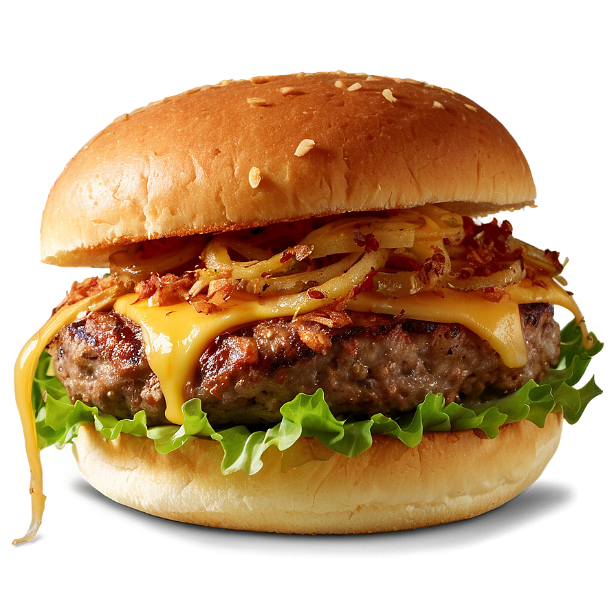 Cheeseburger With Crispy Onion Png 05242024