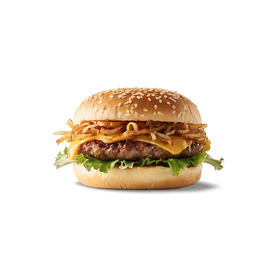 Cheeseburger With Crispy Onion Png 74