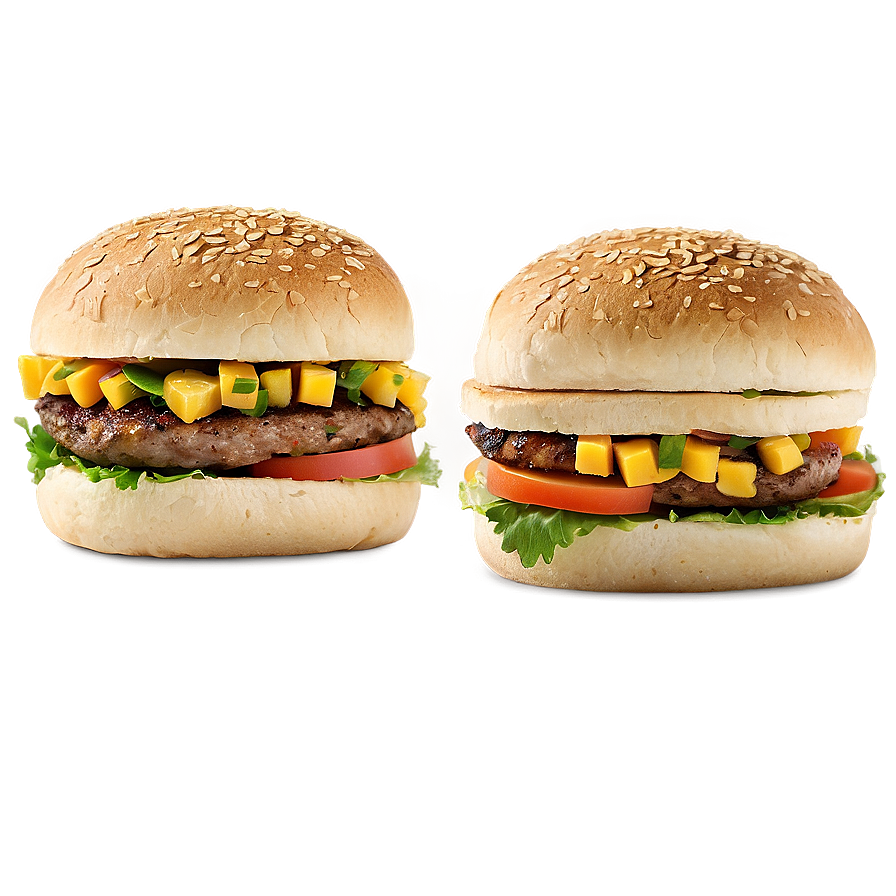 Cheeseburger With Mango Salsa Png 05242024