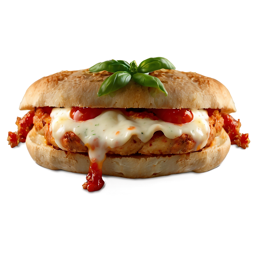 Cheesy Chicken Parmesan Sandwich Png Nwr40