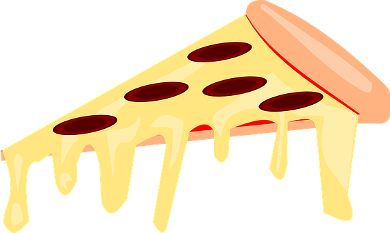 Cheesy Pepperoni Pizza Slice PNG with transparent background