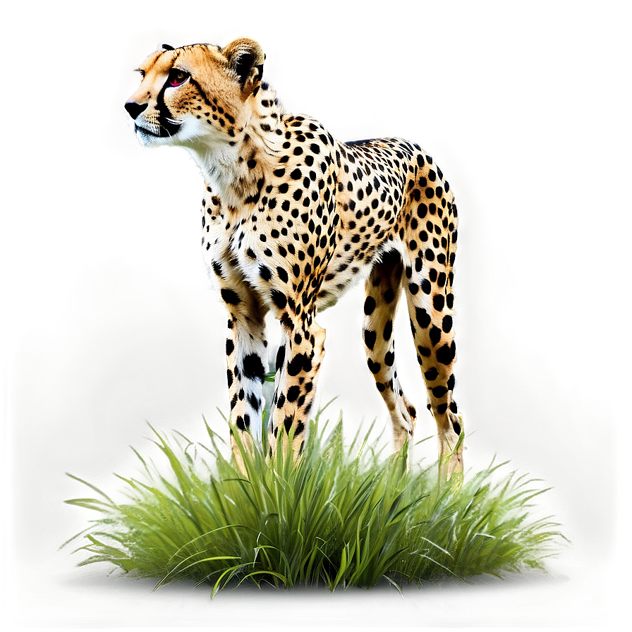 Cheetah In Grassland Png 34