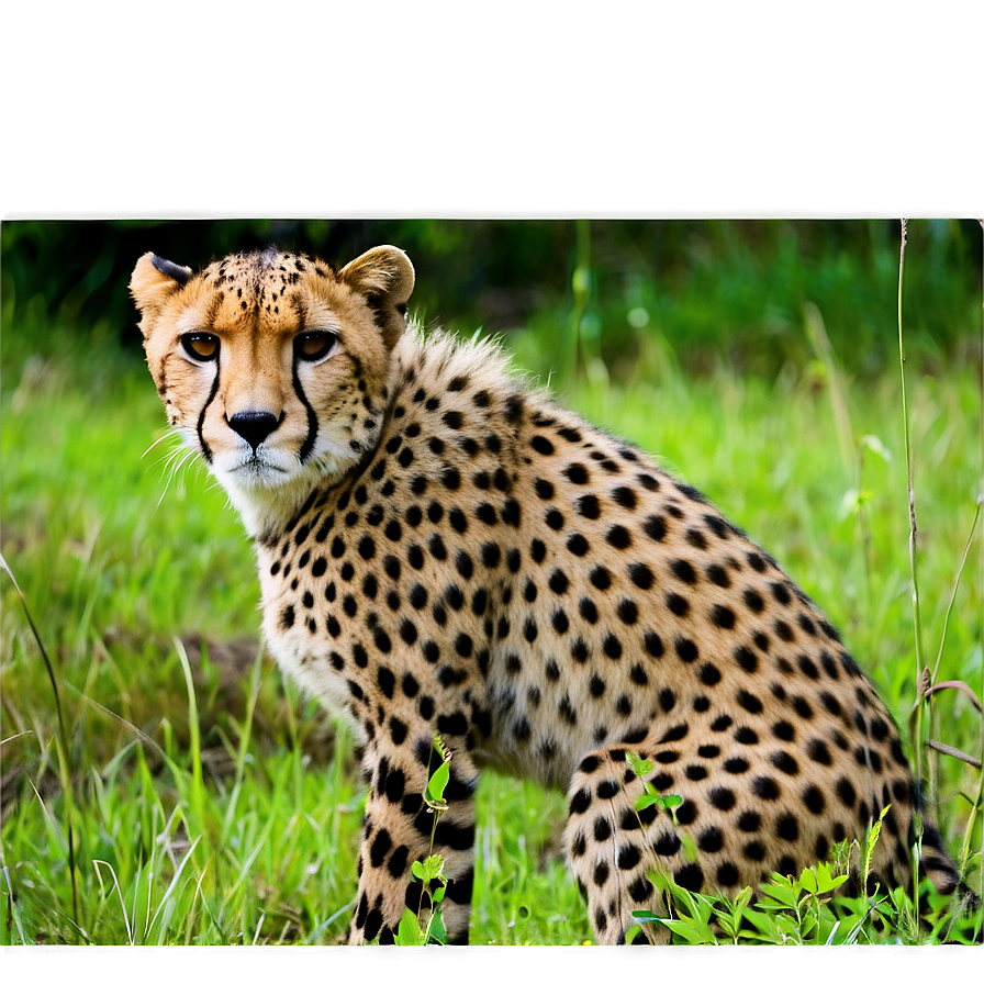 Cheetah In Savannah Png Qlv