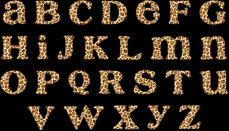 Cheetah Print Alphabet Letters