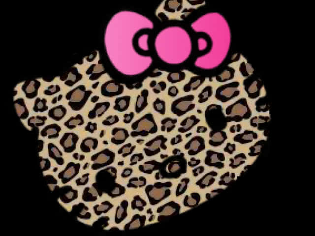 Cheetah Print Bow Head Silhouette