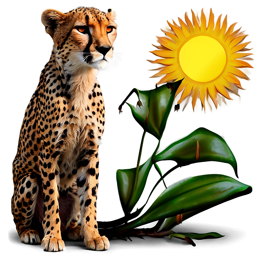 Cheetah Under The Sun Png Xxh37