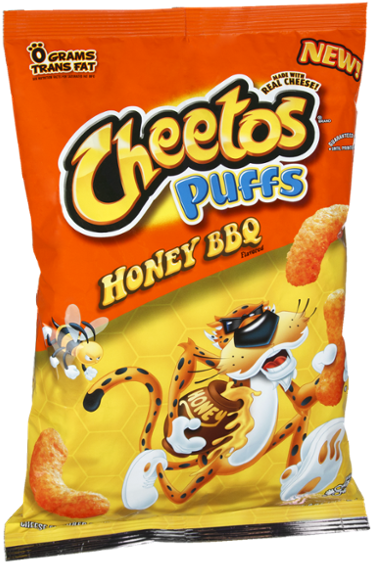 Cheetos Puffs Honey B B Q Flavored Snack Package