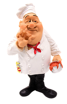 Chef_ Figurine_ Gesture PNG with transparent background