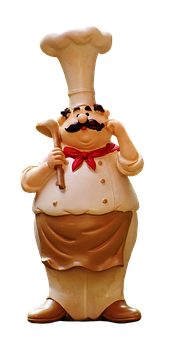 Chef_ Figurine_ Statue PNG with transparent background