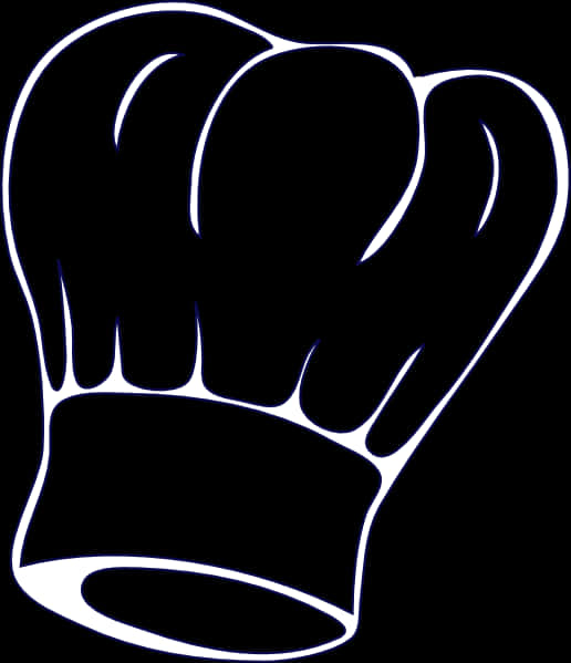Chef Hat Outline Graphic PNG with transparent background