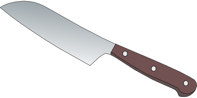 Chef Knife Vector Illustration PNG with transparent background
