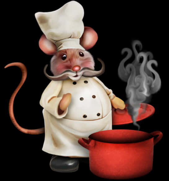 Chef Mouse Cooking Illustration