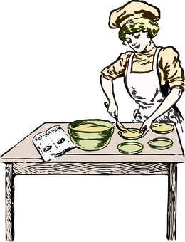 Chef Prepares Dough