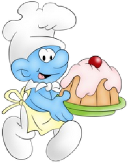 Chef Smurfwith Cake Illustration