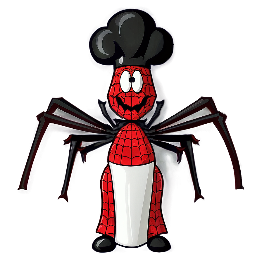 Chef Spider Cartoon Png Qwg