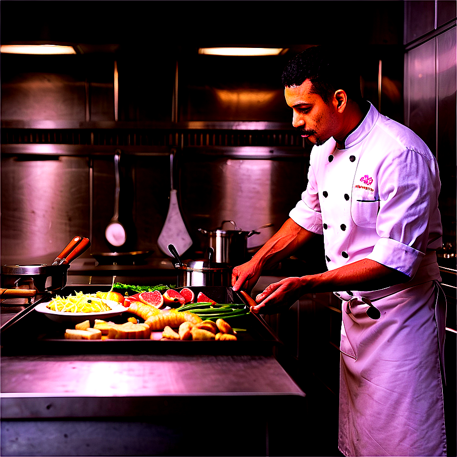 Chef Working In Kitchen Png Jte92