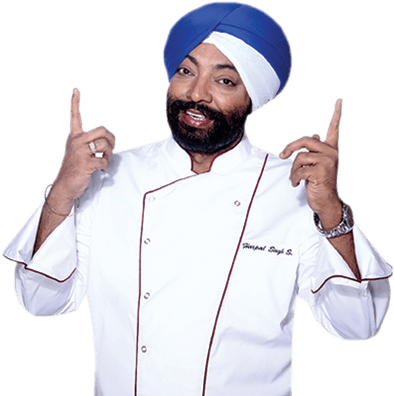 Chefin Whitewith Blue Turban