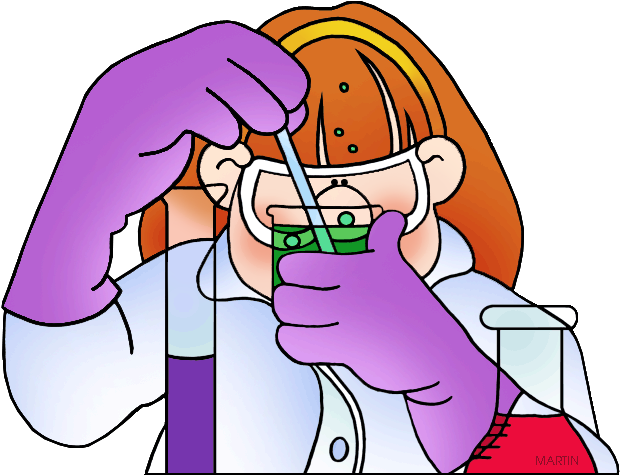 Chemist Conducting Experiment Cartoon