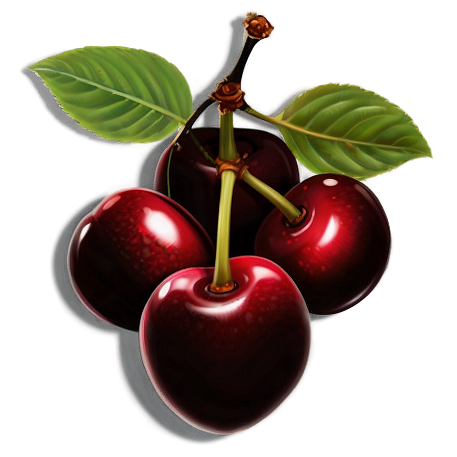 Cherries Silhouette PNG 06212024 PNG with transparent background