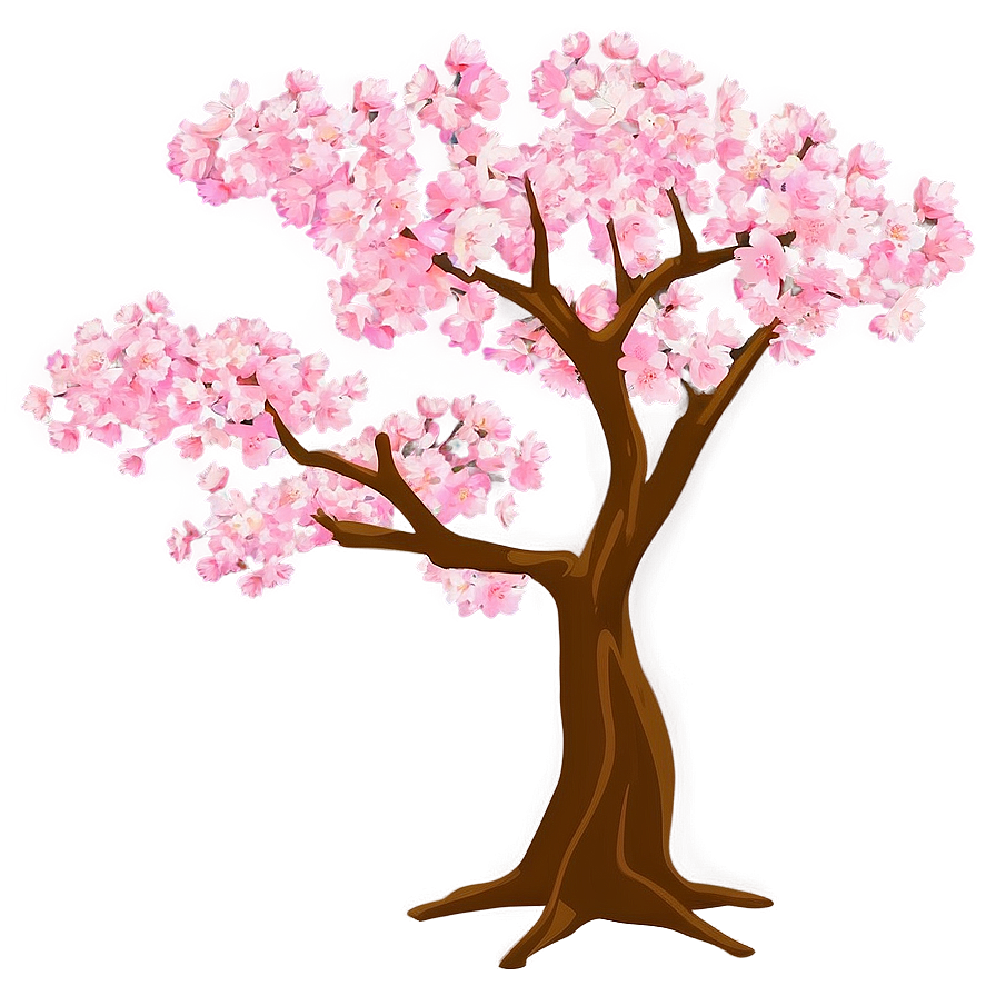 Cherry Blossom Anime Tree Png Eyo14