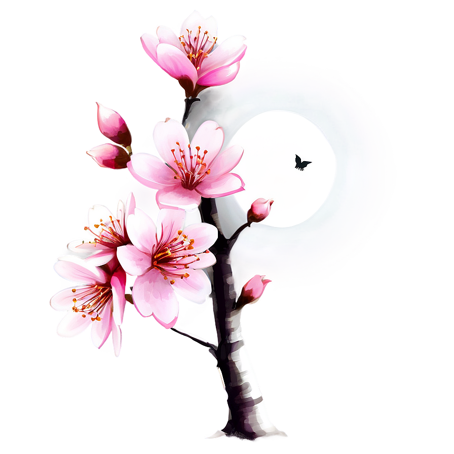Cherry Blossom Artwork PNG 05032024 PNG with transparent background
