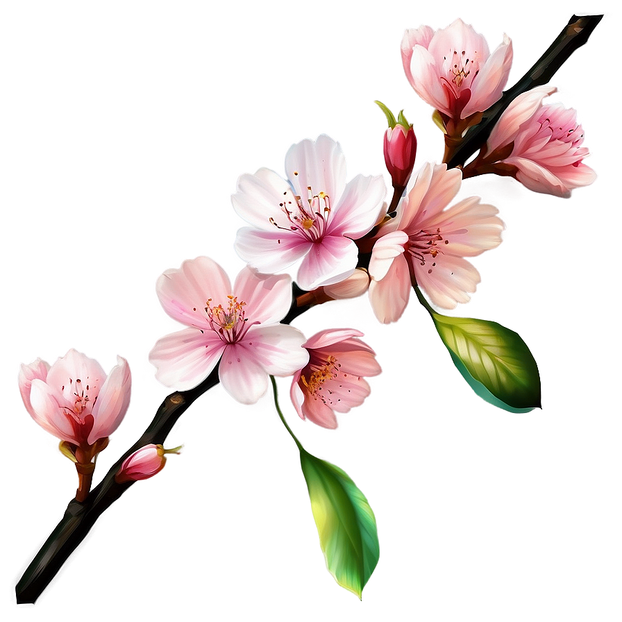 Cherry Blossom Artwork PNG 05032024 PNG with transparent background