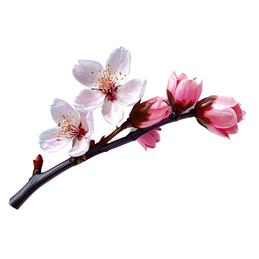 Cherry Blossom Artwork PNG vdn36 PNG with transparent background