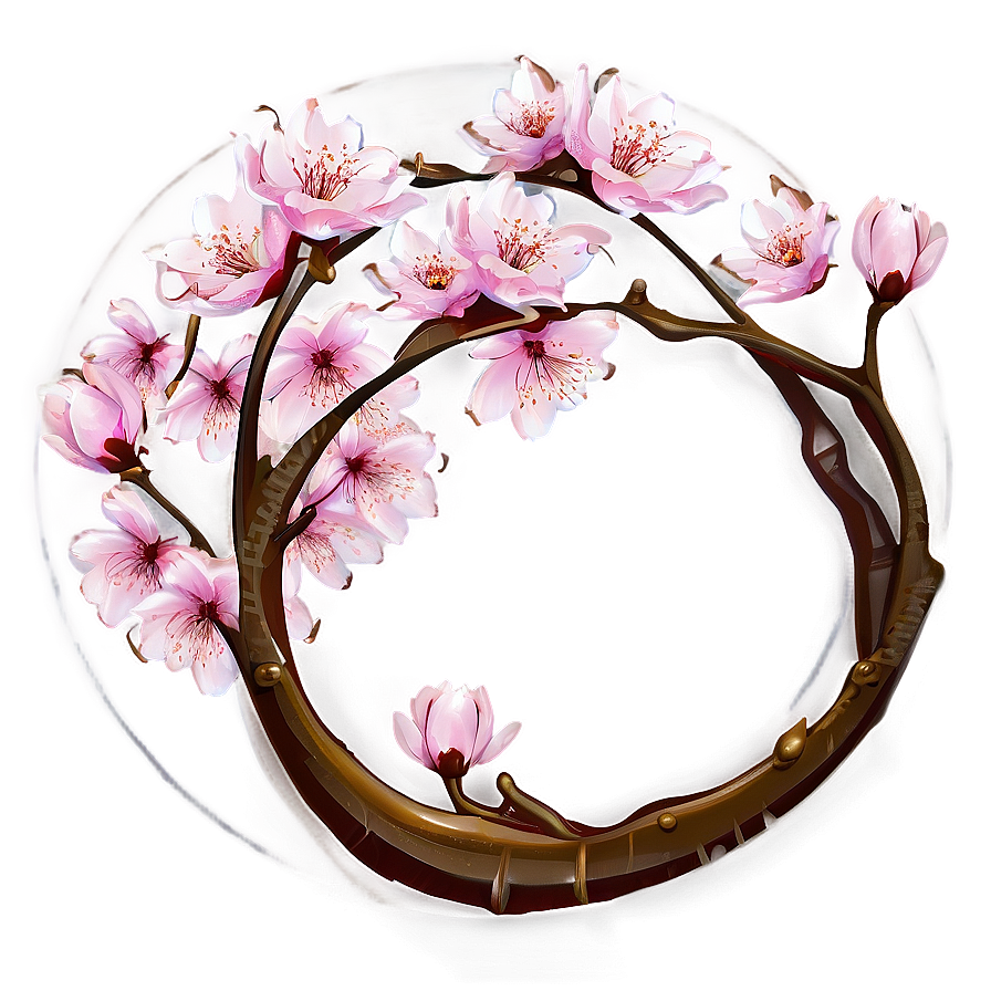 Cherry Blossom Circle Png 96