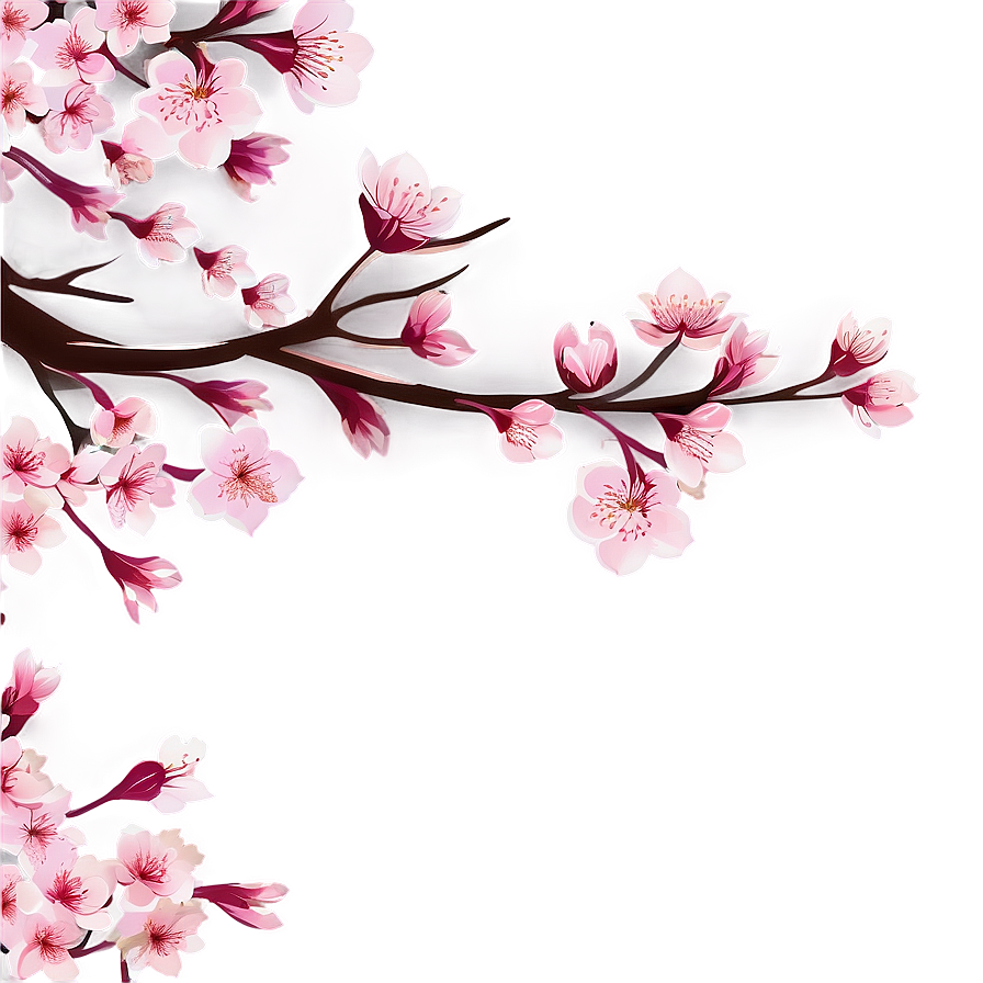 Cherry Blossom Frame Border Png 27