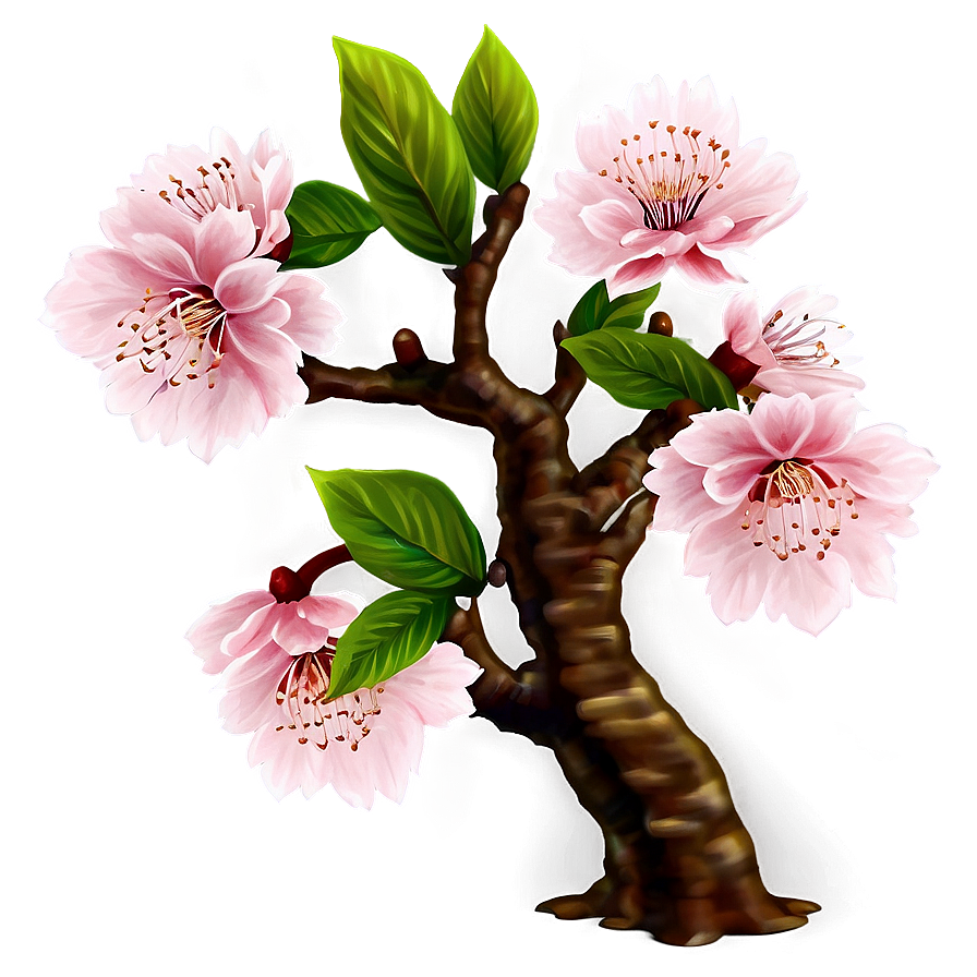 Cherry Blossom Night View PNG jtd94 PNG with transparent background