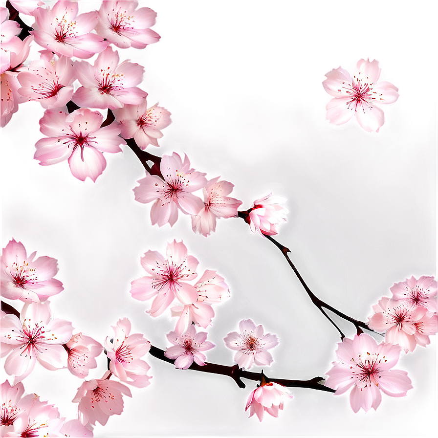 Cherry Blossom Petals Overlay PNG gav PNG with transparent background