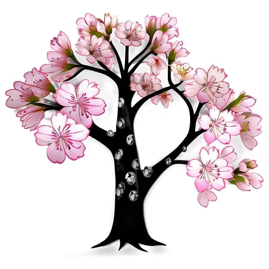 Cherry Blossom Tree Outline Png Crw