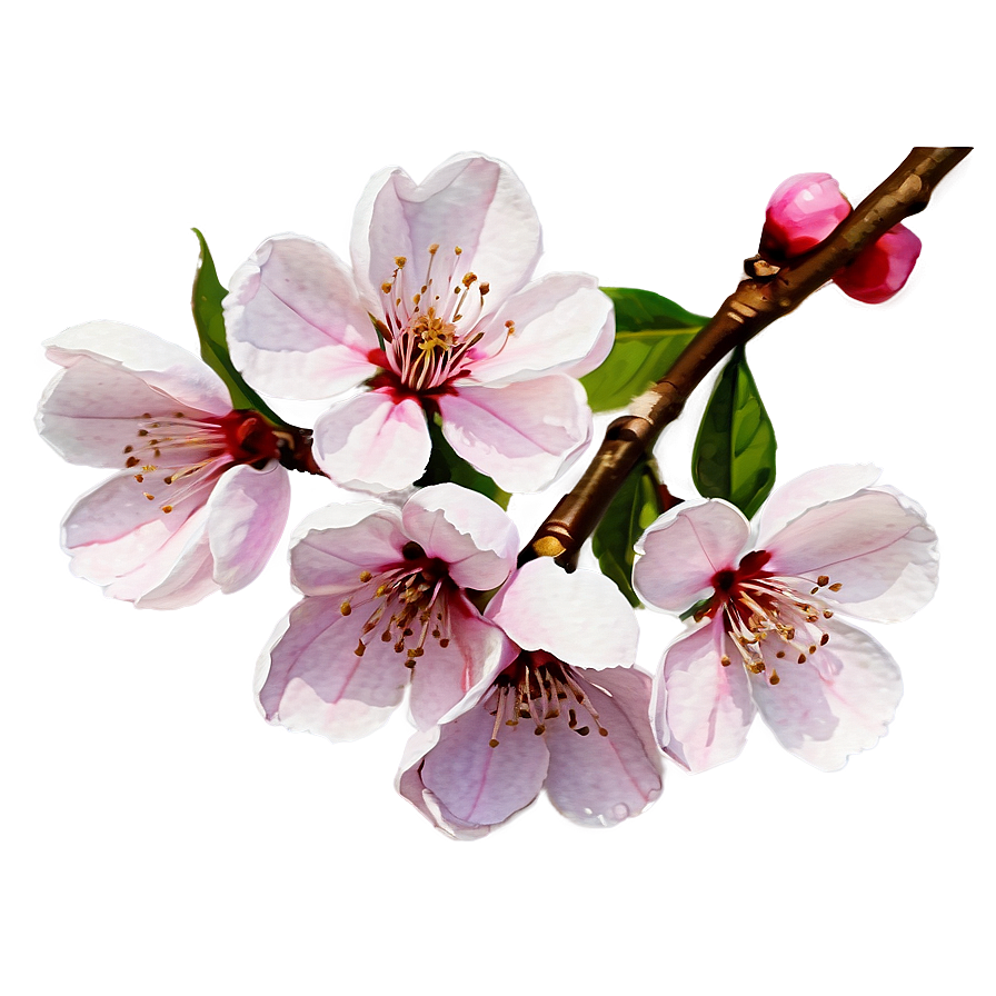 Cherry Blossom Watercolor Painting PNG llj32 PNG with transparent background