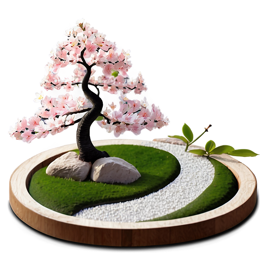 Cherry Blossom Zen Garden Png 05032024