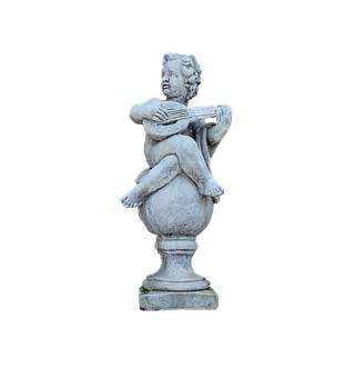 Cherub Statue Playing Lute.png