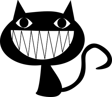 Cheshire Cat Smile Graphic